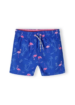 Niebieskie kąpielówki dla chłopca z flamingami ze sklepu 5.10.15 w kategorii Kąpielówki chłopięce - zdjęcie 173013316