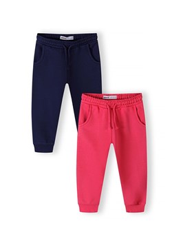 Dresowe spodnie dla dziewczynki 2-pak- różowe/granatowe ze sklepu 5.10.15 w kategorii Spodnie chłopięce - zdjęcie 173013396