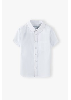 Bawełniana koszula klasyczna z krótkim rękawem - biała ze sklepu 5.10.15 w kategorii Koszule chłopięce - zdjęcie 173013405