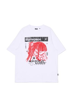 Cropp - Koszulka comfort z nadrukiem anime - biały ze sklepu Cropp w kategorii T-shirty męskie - zdjęcie 173013586