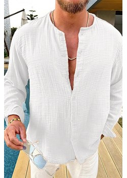 Koszula TROMELDO WHITE ze sklepu Ivet Shop w kategorii Koszule męskie - zdjęcie 173015105
