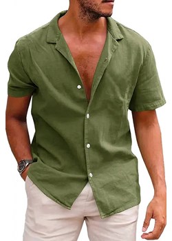 Koszula FOMELDO GREEN ze sklepu Ivet Shop w kategorii Koszule męskie - zdjęcie 173015107
