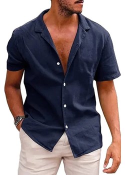 Koszula FOMELDO NAVY ze sklepu Ivet Shop w kategorii Koszule męskie - zdjęcie 173015109