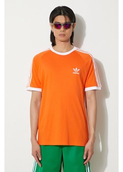 adidas Originals t-shirt bawełniany męski kolor pomarańczowy z aplikacją IM9382 ze sklepu PRM w kategorii T-shirty męskie - zdjęcie 173015569