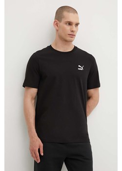 Puma t-shirt bawełniany męski kolor czarny z aplikacją 679187 ze sklepu PRM w kategorii T-shirty męskie - zdjęcie 173015599