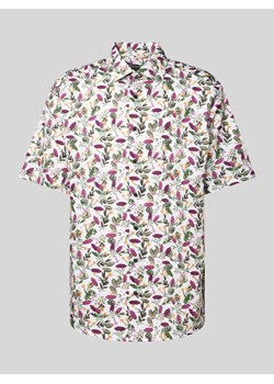 Koszula biznesowa o kroju comfort fit z nadrukiem na całej powierzchni ze sklepu Peek&Cloppenburg  w kategorii Koszule męskie - zdjęcie 173015626