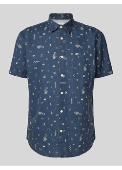 Koszula lniana o kroju regular fit z kieszenią na piersi ze sklepu Peek&Cloppenburg  w kategorii Koszule męskie - zdjęcie 173015708