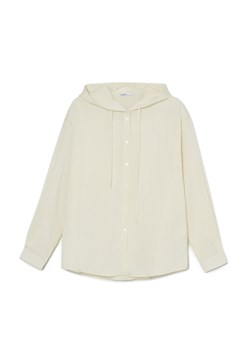 Cropp - Gładka koszula z kapturem - kremowy ze sklepu Cropp w kategorii Bluzki damskie - zdjęcie 173019779