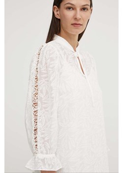 Bruuns Bazaar bluzka MacluraBBImiras blouse damska kolor biały gładka BBW3995 ze sklepu ANSWEAR.com w kategorii Bluzki damskie - zdjęcie 173021289