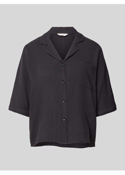 Bluzka koszulowa krótka z fakturowanym wzorem model ‘LTHYRA’ ze sklepu Peek&Cloppenburg  w kategorii Koszule damskie - zdjęcie 173021498