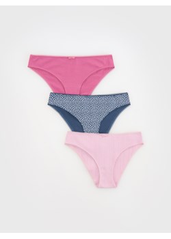 Reserved - Majtki bikini 3 pack - różowy ze sklepu Reserved w kategorii Majtki damskie - zdjęcie 173022859