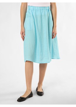 Marie Lund Lniana spódnica damska Kobiety len turkusowy jednolity ze sklepu vangraaf w kategorii Spódnice - zdjęcie 173023478