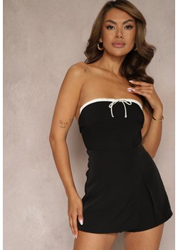 Czarne Spódnico-Szorty High Waist z Rozcięciem Vikone ze sklepu Renee odzież w kategorii Szorty - zdjęcie 173024049