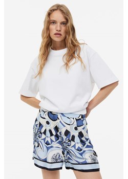 H & M - Satynowe szorty bez zapięcia - Niebieski ze sklepu H&M w kategorii Szorty - zdjęcie 173027245