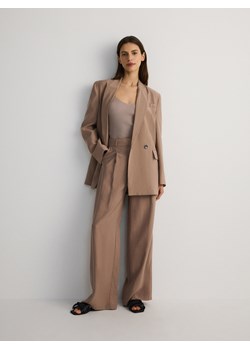 Reserved - Szerokie spodnie z modalem - brązowy ze sklepu Reserved w kategorii Spodnie damskie - zdjęcie 173027729