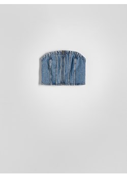 Reserved - Jeansowy top - niebieski ze sklepu Reserved w kategorii Bluzki damskie - zdjęcie 173027829