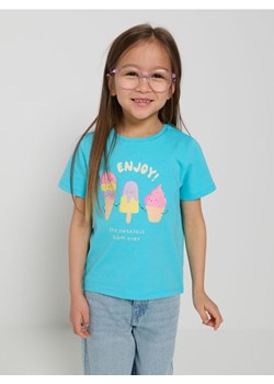 Sinsay - Koszulka z nadrukiem - turkusowy ze sklepu Sinsay w kategorii Bluzki dziewczęce - zdjęcie 173028588