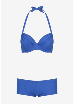 Niebieskie Bikini z Usztywnianymi Miseczkami Ozdobione Marszczeniem Juleviana ze sklepu Renee odzież w kategorii Stroje kąpielowe - zdjęcie 173028916