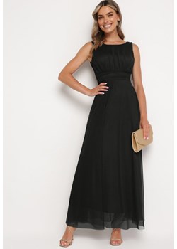 Czarna Sukienka Koktajlowa z Tiulowym Dołem Elasoria ze sklepu Born2be Odzież w kategorii Sukienki - zdjęcie 173029196