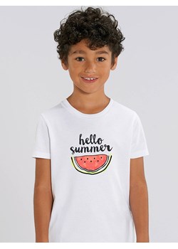WOOOP Koszulka &quot;Hello Summer&quot; w kolorze białym ze sklepu Limango Polska w kategorii T-shirty chłopięce - zdjęcie 173029745