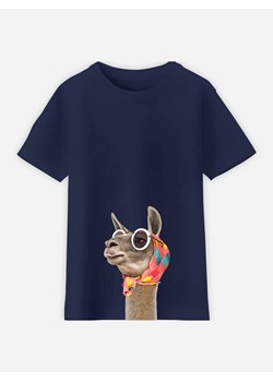 WOOOP Koszulka &quot;Fashion lama&quot; w kolorze granatowym ze sklepu Limango Polska w kategorii T-shirty chłopięce - zdjęcie 173029746