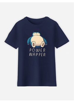 WOOOP Koszulka &quot;Power napper&quot; w kolorze granatowym ze sklepu Limango Polska w kategorii T-shirty chłopięce - zdjęcie 173029747