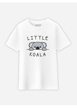 WOOOP Koszulka &quot;Little Koala&quot; w kolorze białym ze sklepu Limango Polska w kategorii Bluzki dziewczęce - zdjęcie 173029766