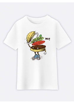 WOOOP Koszulka &quot;Burger Greeting&quot; w kolorze białym ze sklepu Limango Polska w kategorii T-shirty chłopięce - zdjęcie 173029838