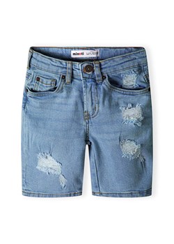 Szorty jeansowe dla chłopca z przetarciami ze sklepu 5.10.15 w kategorii Spodenki chłopięce - zdjęcie 173030288