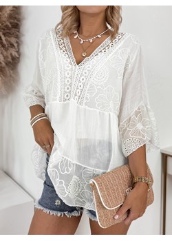 bluzka zita biała uni ze sklepu UBRA w kategorii Bluzki damskie - zdjęcie 173030809