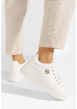Białe sneakersy na platformie Azana V2 ze sklepu Zapatos w kategorii Trampki damskie - zdjęcie 173031427
