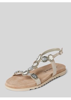 Sandały z ozdobnymi kamieniami ze sklepu Peek&Cloppenburg  w kategorii Sandały damskie - zdjęcie 173032287