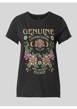 T-shirt z nadrukiem z motywem i napisem model ‘LUCY’ ze sklepu Peek&Cloppenburg  w kategorii Bluzki damskie - zdjęcie 173032355