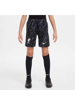 Spodenki piłkarskie dla dużych dzieci Nike Dri-FIT Liverpool F.C. Stadium Goalkeeper 2024/25 – replika - Szary ze sklepu Nike poland w kategorii Spodenki chłopięce - zdjęcie 173032477