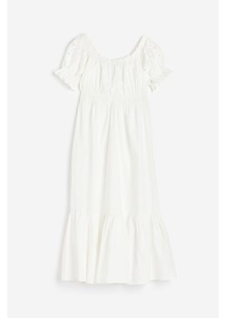 H & M - Sukienka z odkrytymi ramionami - Biały ze sklepu H&M w kategorii Sukienki - zdjęcie 173032615