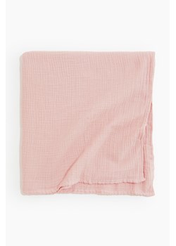 H & M - Kocyk przytulanka z bawełnianego muślinu - Różowy ze sklepu H&M w kategorii Szaliki i chusty damskie - zdjęcie 173032619