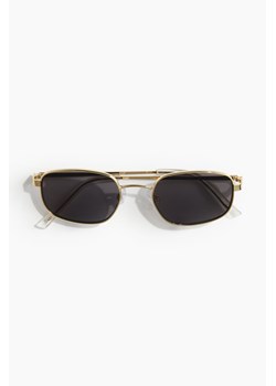H & M - Owalne okulary przeciwsłoneczne - Złoty ze sklepu H&M w kategorii Okulary przeciwsłoneczne damskie - zdjęcie 173032649