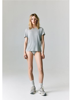 H & M - Lniany T-shirt - Szary ze sklepu H&M w kategorii Bluzki damskie - zdjęcie 173032726