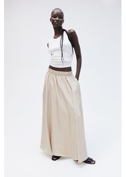 H & M - Trapezowa spódnica z jedwabiu - Beżowy ze sklepu H&M w kategorii Spódnice - zdjęcie 173032759