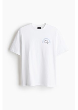 H & M - T-shirt z nadrukiem Loose Fit - Biały ze sklepu H&M w kategorii Bluzki damskie - zdjęcie 173032828