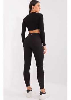Czarne legginsy z wysokim stanem RV-LG-9327.24, Kolor czarny, Rozmiar S, Relevance ze sklepu Primodo w kategorii Spodnie damskie - zdjęcie 173033207