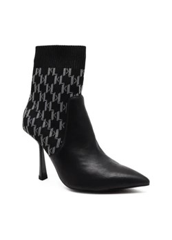 Karl Lagerfeld Botki PANDARA Monogram Knit Ankle | z dodatkiem skóry ze sklepu Gomez Fashion Store w kategorii Botki - zdjęcie 173057887