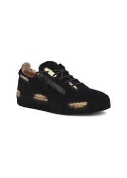 Giuseppe Zanotti Sneakersy A1 LAMIFLOCK LAV | z dodatkiem skóry ze sklepu Gomez Fashion Store w kategorii Buty sportowe męskie - zdjęcie 173067229