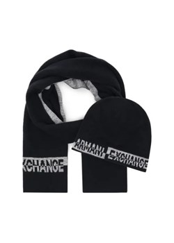 Armani Exchange Szal + czapka | z dodatkiem wełny ze sklepu Gomez Fashion Store w kategorii Szaliki męskie - zdjęcie 173080236