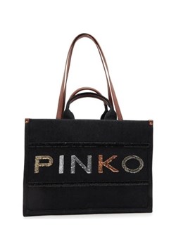 Pinko Shopperka SHOPPER DENIM RICAMO LOGO ze sklepu Gomez Fashion Store w kategorii Torby Shopper bag - zdjęcie 173105416