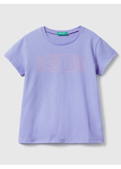 Benetton Koszulka w kolorze fioletowym ze sklepu Limango Polska w kategorii Bluzki dziewczęce - zdjęcie 173115686
