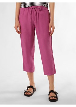 TONI Lniane spodnie Kobiety len malinowy jednolity ze sklepu vangraaf w kategorii Spodnie damskie - zdjęcie 173115945