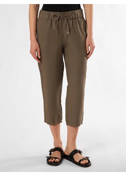TONI Lniane spodnie Kobiety len oliwkowy jednolity ze sklepu vangraaf w kategorii Spodnie damskie - zdjęcie 173115946