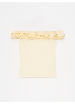 Mohito - Żółta bluzka z odkrytymi ramionami - żółty ze sklepu Mohito w kategorii Bluzki damskie - zdjęcie 173116707
