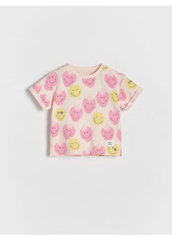 Reserved - Wzorzysty t-shirt SmileyWorld® - wielobarwny ze sklepu Reserved w kategorii Koszulki niemowlęce - zdjęcie 173117089